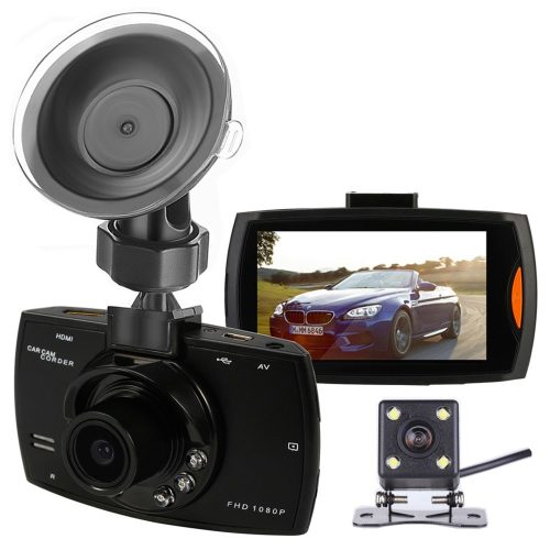 Cameră dublă FULL HD cameră de înregistrare a evenimentelor auto – Cameră față + marșariere într-unul!