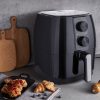 Capacitate extra mare de 4,5 l Air Fryer, friteuză fără ulei - Negru