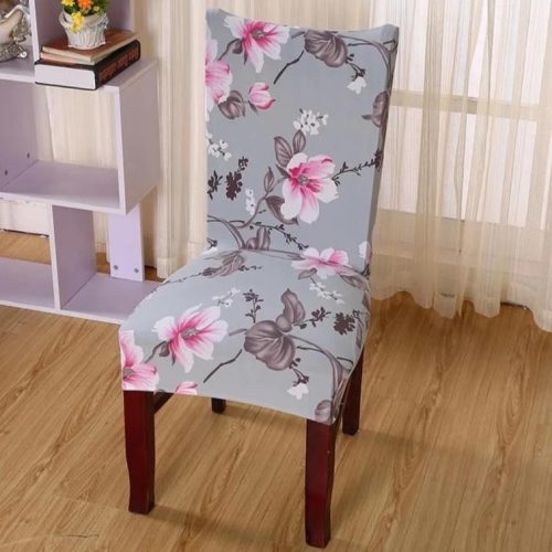 Huse pentru scaune, cu elastic 6 buc. - Model floral