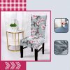 Huse pentru scaune, cu elastic 6 buc. - Model floral