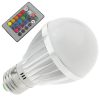 RGB LED bec, cu telecomandă cu dulie E27  