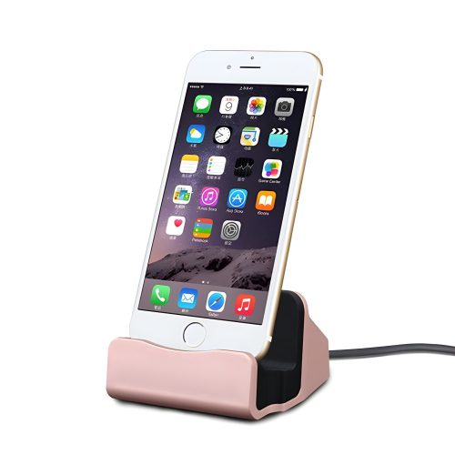 Phone Dock încărcător IPHONE - Suport telefon cu funcție sincronă-rose gold