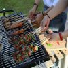 Grătar cărbune  BBQ   cu scrumieră - negru-maro