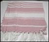 Prosop de Plajă  Fouta  90X180cm, 100% Bumbac- Roz Pal,