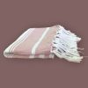 Prosop de Plajă  Fouta  90X180cm, 100% Bumbac- Roz Pal,