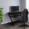 Masă Gamer  115x70x76 cm - Roșu, negru