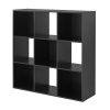 Raft pentru cărți cu nouă compartimente 91x29,5x91cm - Frasin Negru