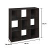 Raft pentru cărți cu nouă compartimente 91x29,5x91cm - Frasin Negru